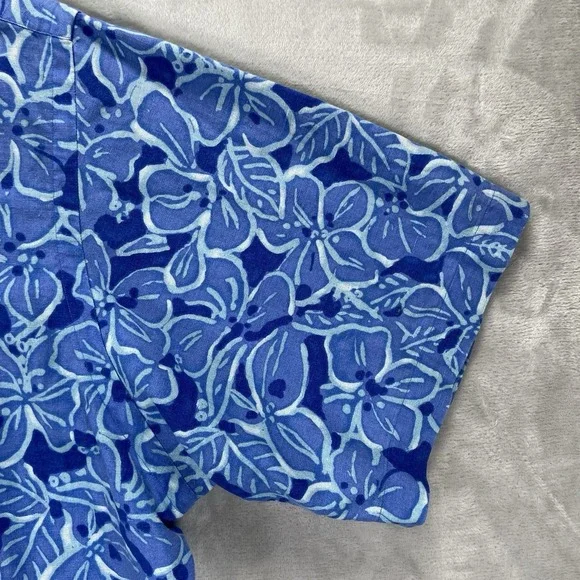 Polo Ralph Lauren Shirt men's XL Button Up Caldwell Floral Linen Loop Collar VTG - Picture 7 of 12